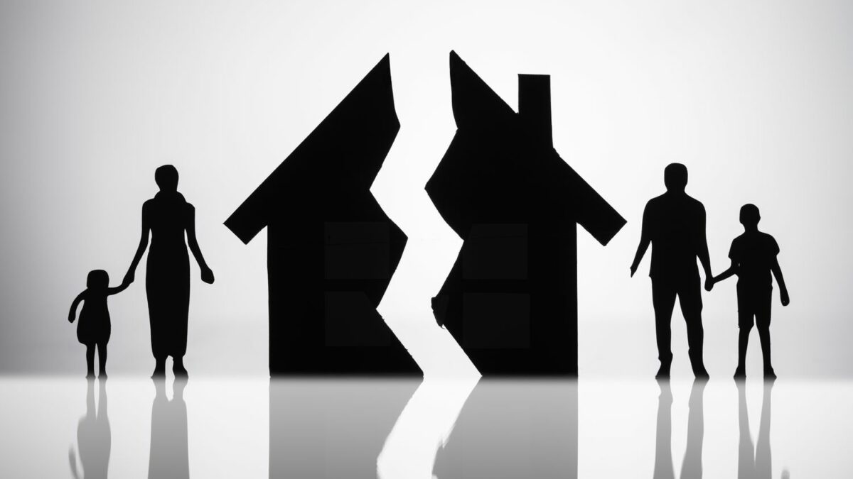 Legal Separation vs. Divorce in CA: Broken Family. split house