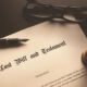 Estate Planning - Last Will and Testament concept. Fountain pen, seal on desk